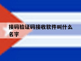 接码验证码接收软件叫什么名字