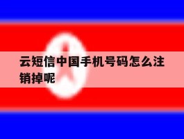 包含云短信中国手机号码怎么注销掉呢的词条