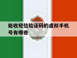 能收短信验证码的虚拟手机号有哪些