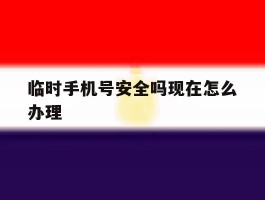 临时手机号安全吗现在怎么办理