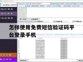 怎样使用免费短信验证码平台登录手机