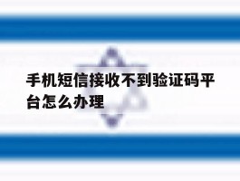 手机短信接收不到验证码平台怎么办理