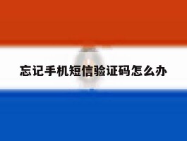 忘记手机短信验证码怎么办