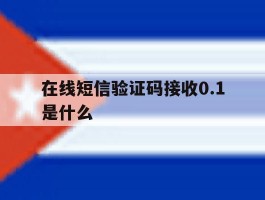 在线短信验证码接收0.1是什么