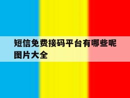 短信免费接码平台有哪些呢图片大全