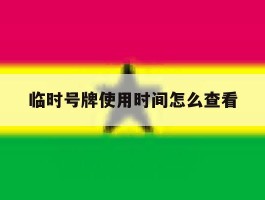 临时号牌使用时间怎么查看