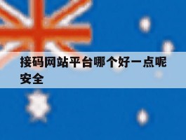 接码网站平台哪个好一点呢安全