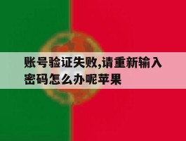 账号验证失败,请重新输入密码怎么办呢苹果