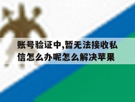 账号验证中,暂无法接收私信怎么办呢怎么解决苹果的简单介绍