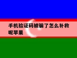 手机验证码被骗了怎么补救呢苹果
