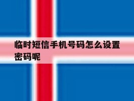 临时短信手机号码怎么设置密码呢