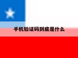 手机验证码到底是什么