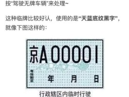 北京临时号牌限行规定最新