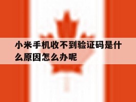 小米手机收不到验证码是什么原因怎么办呢