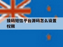 接码短信平台源码怎么设置权限