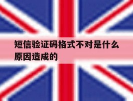 短信验证码格式不对是什么原因造成的
