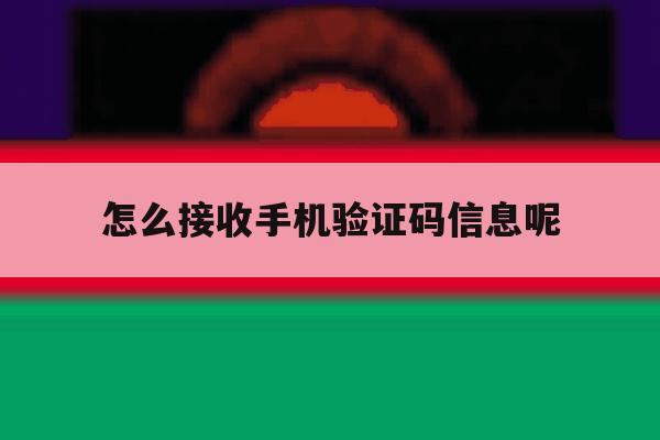 怎么接收手机验证码信息呢 怎么接收手机验证码信息呢