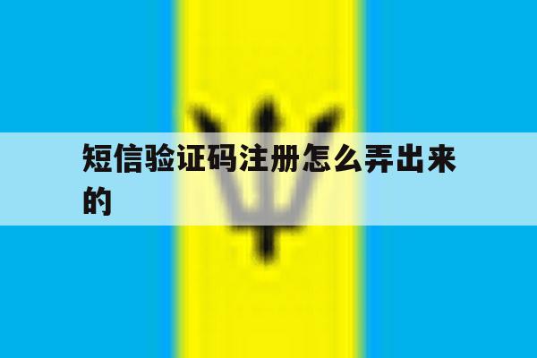 短信验证码注册怎么弄出来的