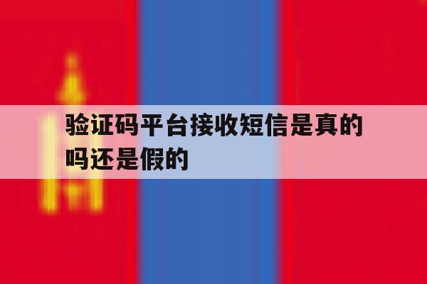 验证码平台接收短信是真的吗还是假的 验证码平台接收短信是真的吗还是假的