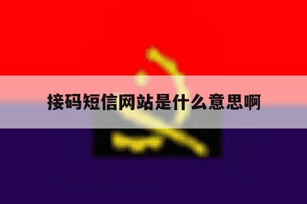 接码短信网站是什么意思啊 接码短信网站是什么意思啊