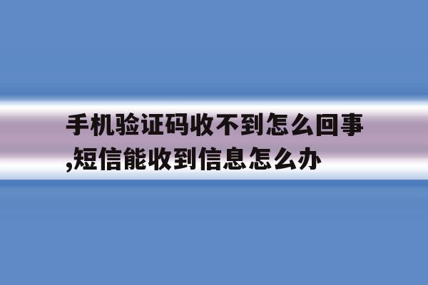 手机验证码收不到怎么回事,短信能收到信息怎么办的简单介绍 手机验证码收不到怎么回事,短信能收到信息怎么办的简单介绍