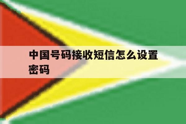 中国号码接收短信怎么设置密码 中国号码接收短信怎么设置密码