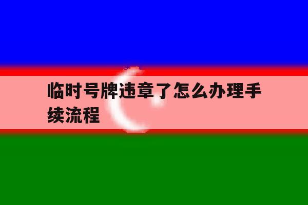 临时号牌违章了怎么办理手续流程 临时号牌违章了怎么办理手续流程