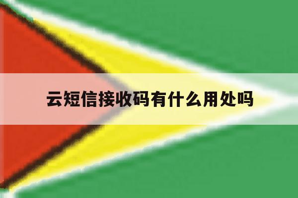云短信接收码有什么用处吗 云短信接收码有什么用处吗