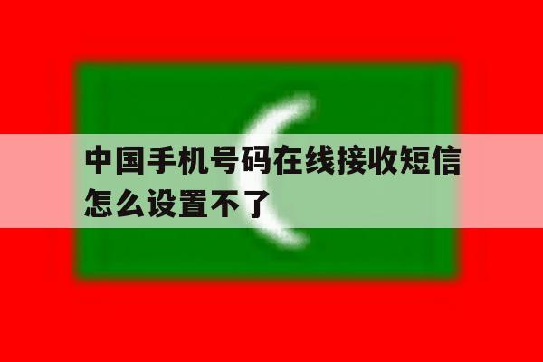 中国手机号码在线接收短信怎么设置不了 中国手机号码在线接收短信怎么设置不了