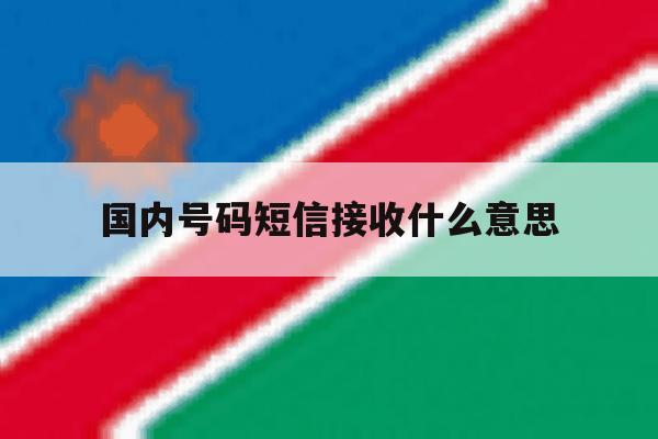 国内号码短信接收什么意思 国内号码短信接收什么意思
