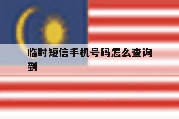 临时短信手机号码怎么查询到 临时短信手机号码怎么查询到