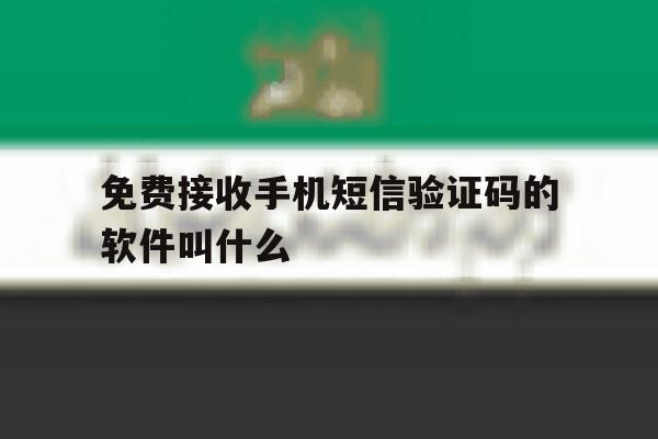 免费接收手机短信验证码的软件叫什么 免费接收手机短信验证码的软件叫什么