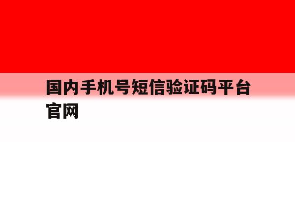 国内手机号短信验证码平台官网 国内手机号短信验证码平台官网