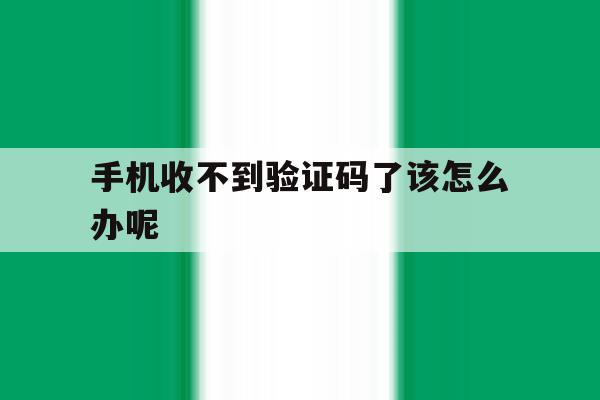 手机收不到验证码了该怎么办呢 手机收不到验证码了该怎么办呢