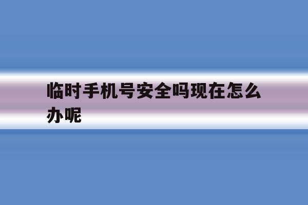 临时手机号安全吗现在怎么办呢 临时手机号安全吗现在怎么办呢