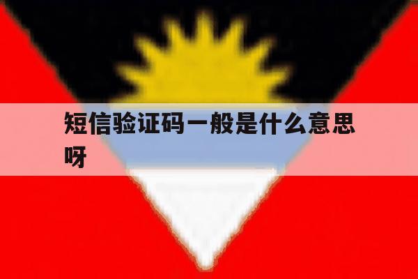短信验证码一般是什么意思呀 短信验证码一般是什么意思呀