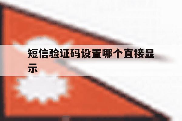 短信验证码设置哪个直接显示 短信验证码设置哪个直接显示