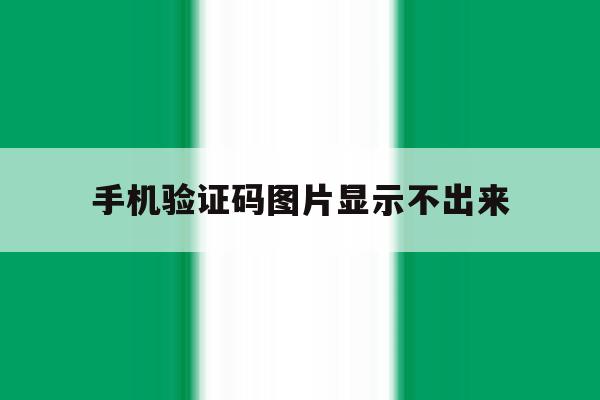 手机验证码图片显示不出来 手机验证码图片显示不出来