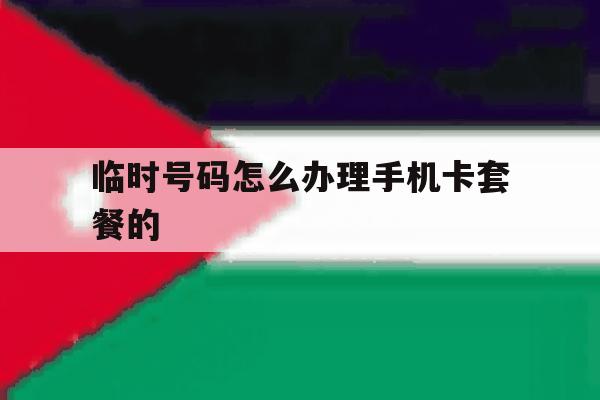 临时号码怎么办理手机卡套餐的 临时号码怎么办理手机卡套餐的