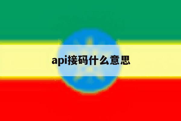 api接码什么意思 api接码什么意思