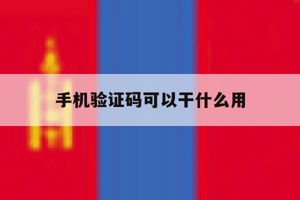 手机验证码可以干什么用的简单介绍 手机验证码可以干什么用的简单介绍
