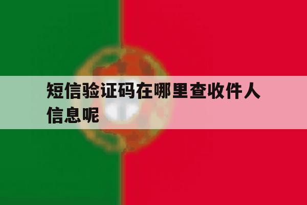 短信验证码在哪里查收件人信息呢 短信验证码在哪里查收件人信息呢