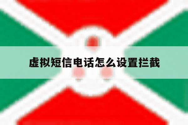 虚拟短信电话怎么设置拦截 虚拟短信电话怎么设置拦截