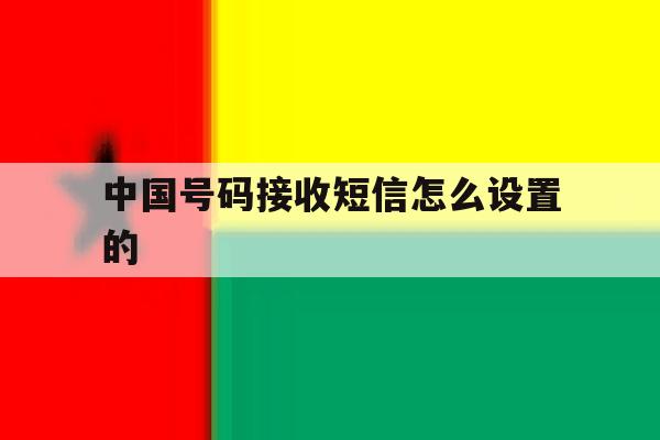 中国号码接收短信怎么设置的 中国号码接收短信怎么设置的