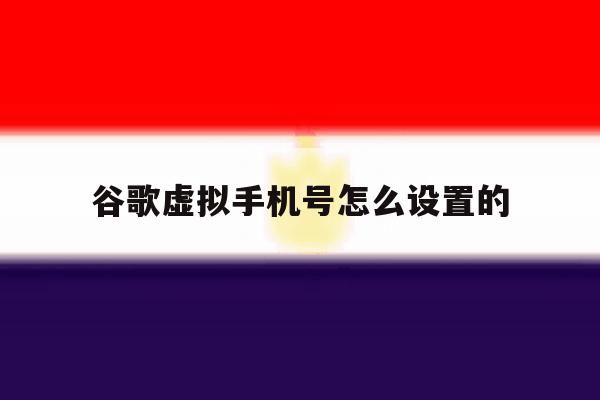 谷歌虚拟手机号怎么设置的 谷歌虚拟手机号怎么设置的