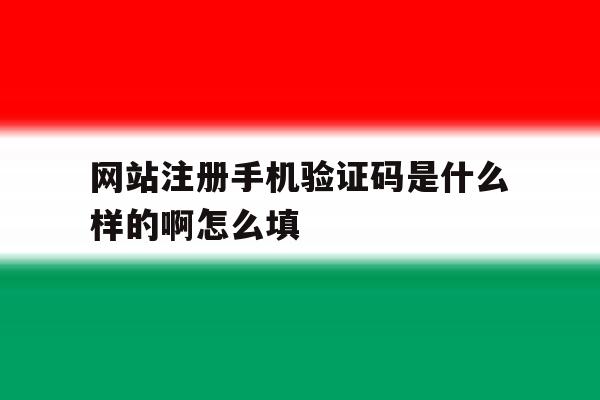 网站注册手机验证码是什么样的啊怎么填 网站注册手机验证码是什么样的啊怎么填