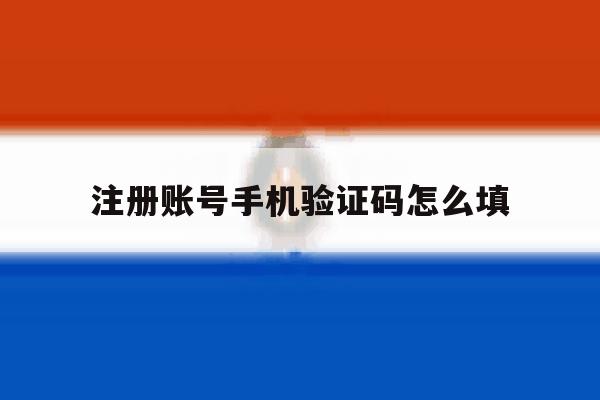注册账号手机验证码怎么填