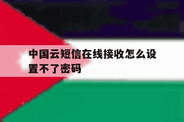 中国云短信在线接收怎么设置不了密码 中国云短信在线接收怎么设置不了密码