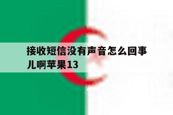 包含接收短信没有声音怎么回事儿啊苹果13的词条 包含接收短信没有声音怎么回事儿啊苹果13的词条