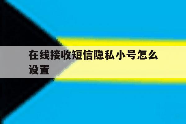在线接收短信隐私小号怎么设置 在线接收短信隐私小号怎么设置